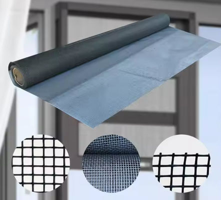 30m 50m PVC Coated Fibreglass Netting Black Insect Proof Window Screen