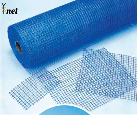 Emulsion Self Adhesive Fiberglass Mesh Blue Fiber Mesh Roll For Waterproofing
