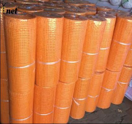 Customized Reinforcing Fiberglass Mesh Yellow / Orange Mesh For Repairing Plaster Walls