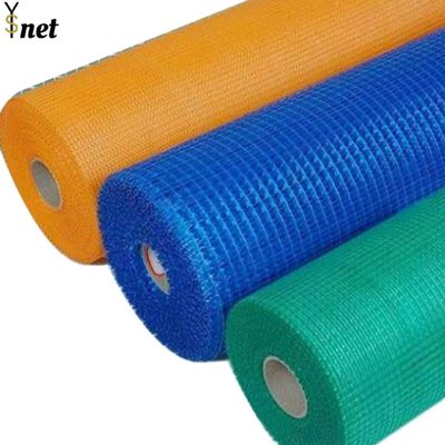 Orange Green Self Adhesive Fiberglass Mesh 50m Fiberglass Mesh Screen Roll 300N Tensile Strength