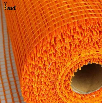 Orange Green Self Adhesive Fiberglass Mesh 50m Fiberglass Mesh Screen Roll 300N Tensile Strength