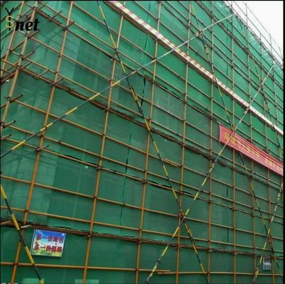 เครือข่ายความปลอดภัยในการก่อสร้างที่ได้รับการรักษาด้วย UV เครือข่ายก่อสร้างสีเขียว OEM