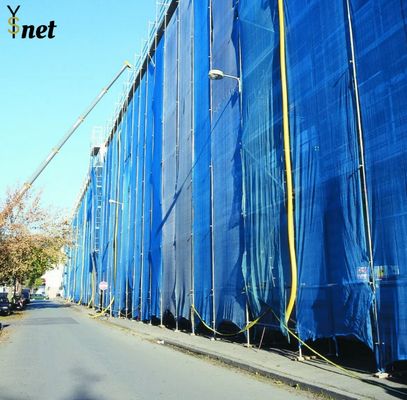HDPE / PE / Nylon / Plastic Fireproof Mesh Netting Dust Proof Blue Debris Net