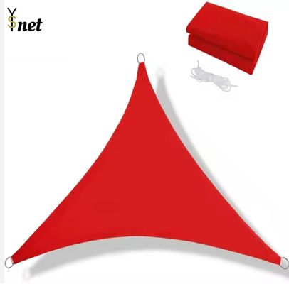 3.0m X 3.0m X 3.0m 160g 300D Triangle Anti-UV Large Red Garden Waterproof Sun Shade Sail Made of Oxford Material