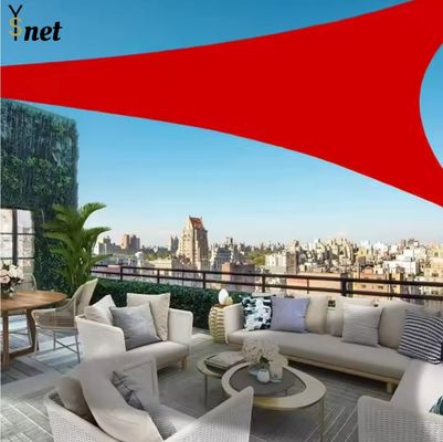 3.0m X 3.0m X 3.0m 160g 300D Triangle Anti-UV Large Red Garden Waterproof Sun Shade Sail Made of Oxford Material