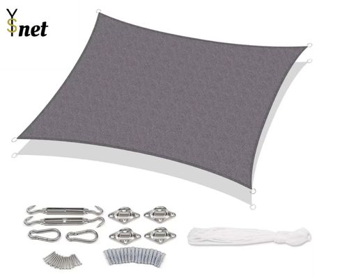 Hot Sale Large Heavy Duty Custom Sunshade 300 D Grey Patio Sun Shade UV Triangle Made Durable HDPE PE Polyester Oxford Plastic