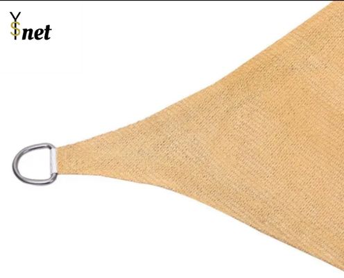 Beige Water-Permeable & UV Resistant Rectangle Sun Shade Sail Canopy Heavy Duty Fabric Cloth Screen Carport Patio Sunshade Nets