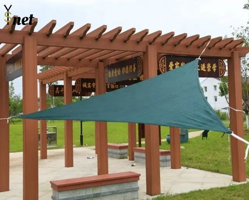ร่มร่มสามเหลี่ยม เรือ 180gsm เย็น ร่มร่ม Canopy HDPE วัสดุใหม่ Outdoor Garden ร่มร่ม Net