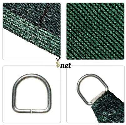 ร่มร่มสามเหลี่ยม เรือ 180gsm เย็น ร่มร่ม Canopy HDPE วัสดุใหม่ Outdoor Garden ร่มร่ม Net