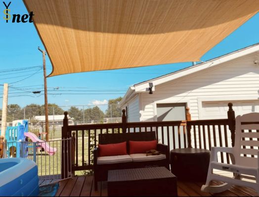 High Density Polyethylene Waterproof Durable Sunshade Sail Breathable Suitable for Balcony Garden Camping