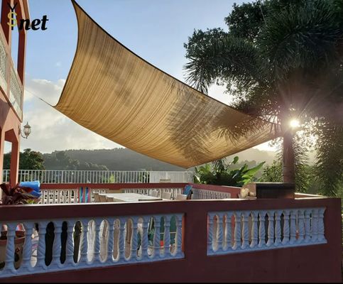 High Density Polyethylene Waterproof Durable Sunshade Sail Breathable Suitable for Balcony Garden Camping
