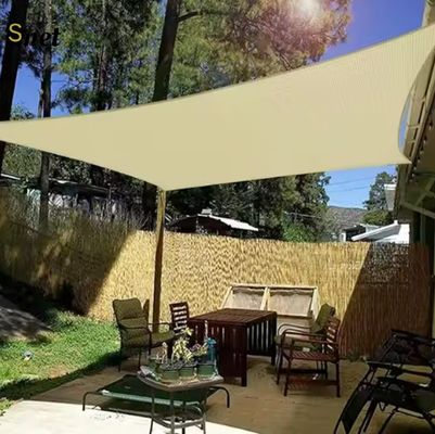 Anti UV Shade Sail Net Customized Polyester Sun Shade Sail Waterproof For Lawn Patio