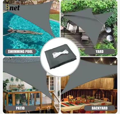Customized  Waterproof Sun Shade Sail Grey Outdoor Sun Shades For Patio