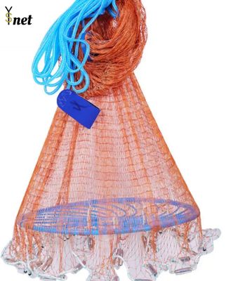 manufacturing and exporting Fly Hand Cast Nylon Fishing Net Throw Catch Double Cast Nets Plastic Packaging China