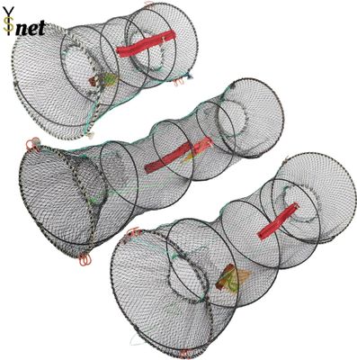 Fishing Casting Nets Crab Trap Lobster Shrimp Collapsible Cast Durable Black Mesh Portable Folded Safe Fish Catching(small)