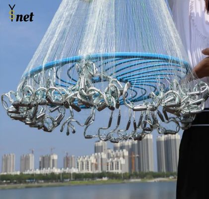 White Sea Fishing Net Customized Cast Fishing Net 3M Frisbee Style