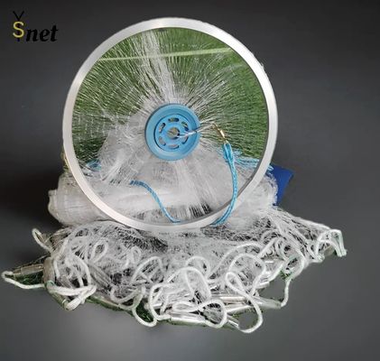 Aluminum Ring Sea Fishing Net HDPE Hand Cast Net White High strength