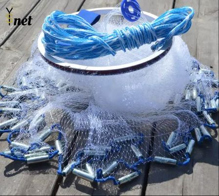 Aluminum Ring Sea Fishing Net HDPE Hand Cast Net White High strength