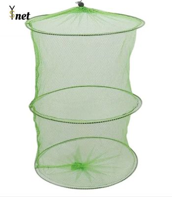 HDPE Fishing Trap Net Cage Green Foldable Fishing Cage 1.2m 1.5m 2m
