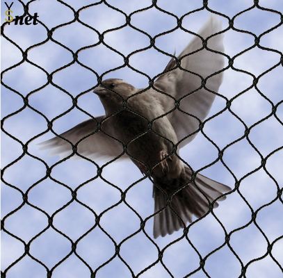 Heavy Duty No Knot Bird Netting Flame Resistant Knot Less Netting Black