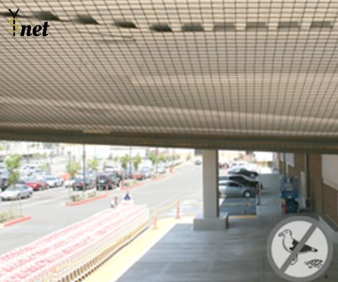 Flame Resistant Bird Proof Net Non Conductive Pigeon Safety Nets 1-1/8"