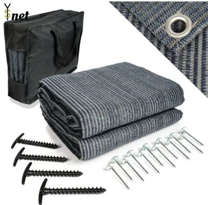 240GSM Carpet Net Blue / Grey Outdoor Plastic Camping Rugs