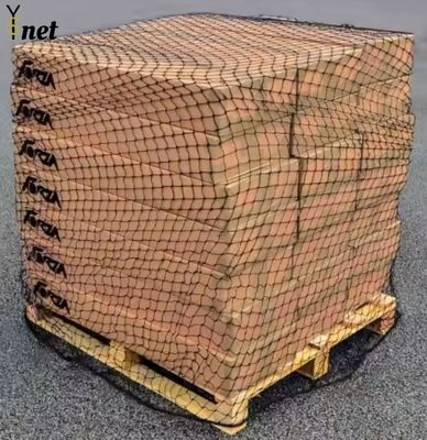 Black Air Cargo Pallet Nets Polyester Heavy Duty Trailer Net Customized