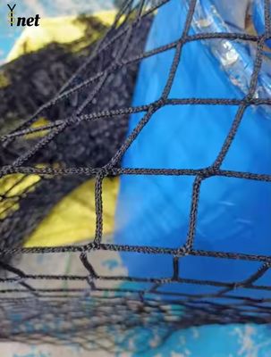 Black Air Cargo Pallet Nets Polyester Heavy Duty Trailer Net Customized