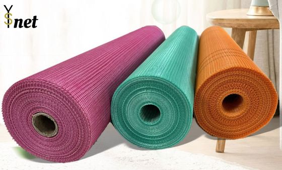 Alkali Resistant Fiberglass Net High Strength Fiberglass Wall Meshes 145g Wire Orange Roll Tape